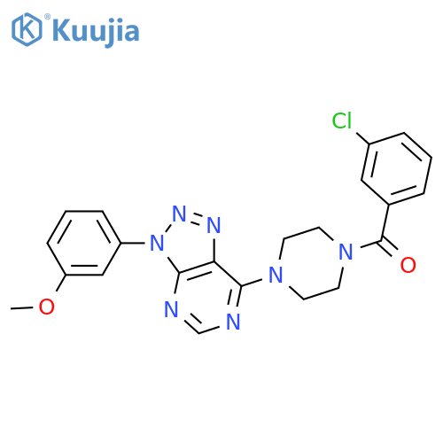 1-(3-chlorobenzoyl)-4-3-(3-methoxyphenyl)-3H-1,2,3triazolo4,5-dpyrimidin-7-ylpiperazine structure