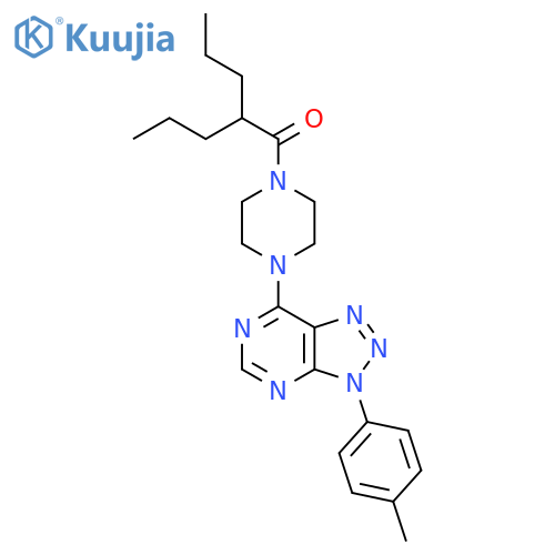 1-{4-3-(4-methylphenyl)-3H-1,2,3triazolo4,5-dpyrimidin-7-ylpiperazin-1-yl}-2-propylpentan-1-one structure