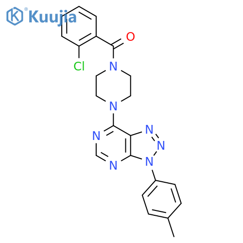 1-(2-chlorobenzoyl)-4-3-(4-methylphenyl)-3H-1,2,3triazolo4,5-dpyrimidin-7-ylpiperazine structure