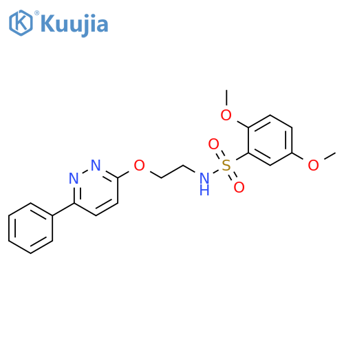 2,5-dimethoxy-N-{2-(6-phenylpyridazin-3-yl)oxyethyl}benzene-1-sulfonamide structure