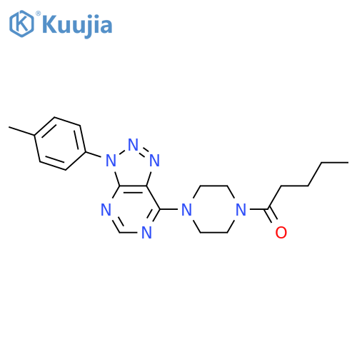 1-{4-3-(4-methylphenyl)-3H-1,2,3triazolo4,5-dpyrimidin-7-ylpiperazin-1-yl}pentan-1-one structure