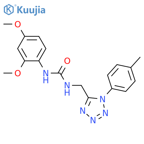 1-(2,4-dimethoxyphenyl)-3-{1-(4-methylphenyl)-1H-1,2,3,4-tetrazol-5-ylmethyl}urea structure