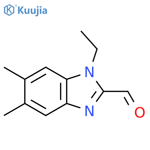 1-ethyl-5,6-dimethyl-1H-benzimidazole-2-carbaldehyde structure