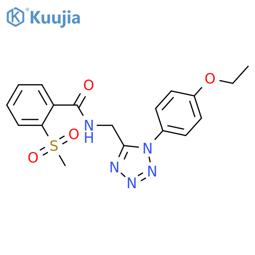 N-{1-(4-ethoxyphenyl)-1H-1,2,3,4-tetrazol-5-ylmethyl}-2-methanesulfonylbenzamide structure