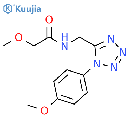 2-methoxy-N-{1-(4-methoxyphenyl)-1H-1,2,3,4-tetrazol-5-ylmethyl}acetamide structure