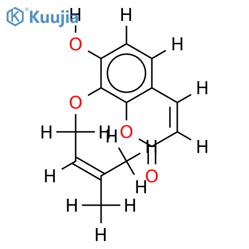 7-hydroxy-8-(3'-methyl-2'-butenyloxy)coumarin structure
