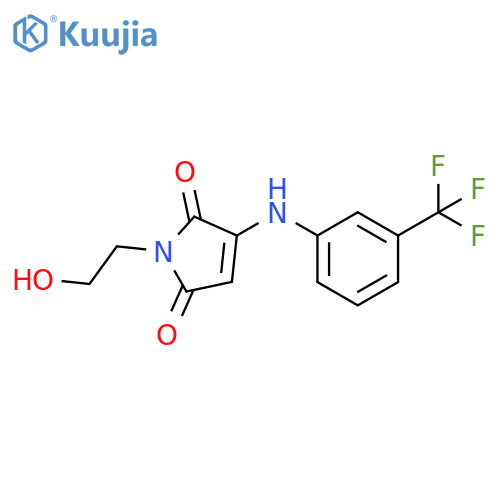 1-(2-hydroxyethyl)-3-{3-(trifluoromethyl)phenylamino}-2,5-dihydro-1H-pyrrole-2,5-dione structure