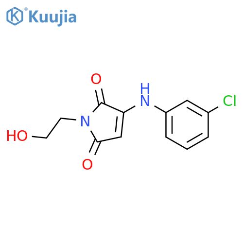 3-(3-chlorophenyl)amino-1-(2-hydroxyethyl)-2,5-dihydro-1H-pyrrole-2,5-dione structure
