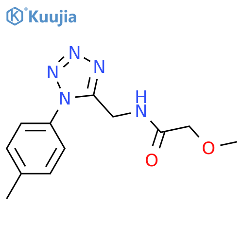 2-methoxy-N-{1-(4-methylphenyl)-1H-1,2,3,4-tetrazol-5-ylmethyl}acetamide structure