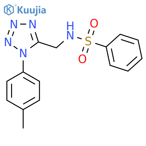 N-{1-(4-methylphenyl)-1H-1,2,3,4-tetrazol-5-ylmethyl}benzenesulfonamide structure