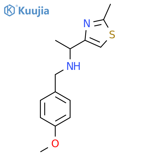 N-(4-Methoxybenzyl)-1-(2-methyl-1,3-thiazol-4-yl)-ethanamine structure