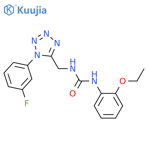 1-(2-ethoxyphenyl)-3-{1-(3-fluorophenyl)-1H-1,2,3,4-tetrazol-5-ylmethyl}urea structure