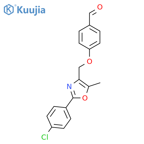 4-{[2-(4-Chlorophenyl)-5-methyl-1,3-oxazol-4-yl]-methoxy}benzaldehyde structure