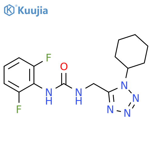 3-(1-cyclohexyl-1H-1,2,3,4-tetrazol-5-yl)methyl-1-(2,6-difluorophenyl)urea structure