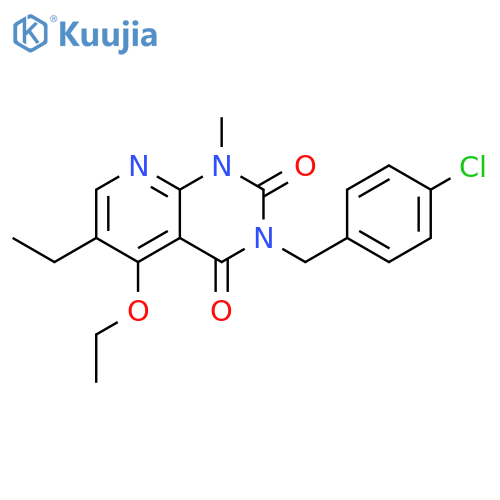 3-(4-chlorophenyl)methyl-5-ethoxy-6-ethyl-1-methyl-1H,2H,3H,4H-pyrido2,3-dpyrimidine-2,4-dione structure