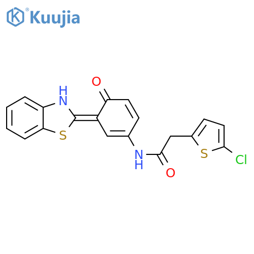 N-3-(1,3-benzothiazol-2-yl)-4-hydroxyphenyl-2-(5-chlorothiophen-2-yl)acetamide structure