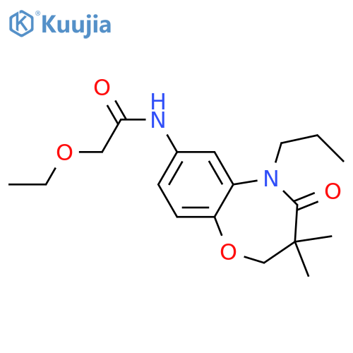 N-(3,3-dimethyl-4-oxo-5-propyl-2,3,4,5-tetrahydro-1,5-benzoxazepin-7-yl)-2-ethoxyacetamide structure