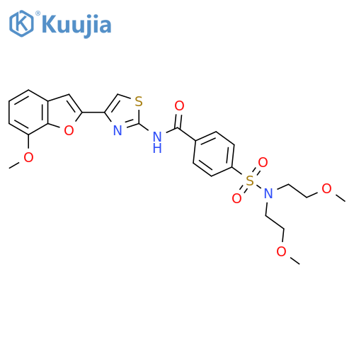4-bis(2-methoxyethyl)sulfamoyl-N-4-(7-methoxy-1-benzofuran-2-yl)-1,3-thiazol-2-ylbenzamide structure