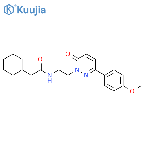 2-cyclohexyl-N-{2-3-(4-methoxyphenyl)-6-oxo-1,6-dihydropyridazin-1-ylethyl}acetamide structure