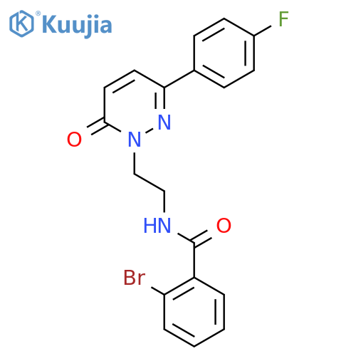 2-bromo-N-{2-3-(4-fluorophenyl)-6-oxo-1,6-dihydropyridazin-1-ylethyl}benzamide structure