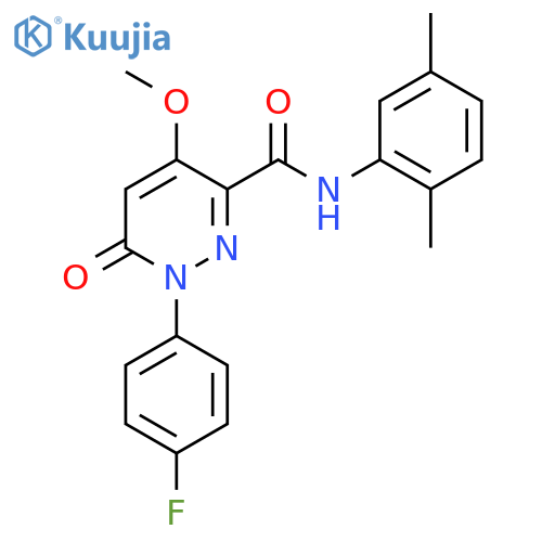 N-(2,5-dimethylphenyl)-1-(4-fluorophenyl)-4-methoxy-6-oxo-1,6-dihydropyridazine-3-carboxamide structure