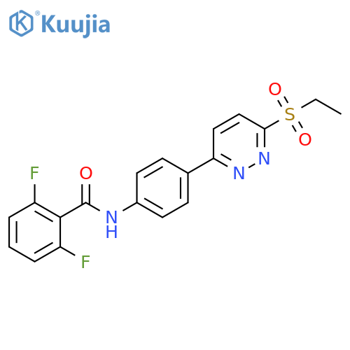 N-{4-6-(ethanesulfonyl)pyridazin-3-ylphenyl}-2,6-difluorobenzamide structure