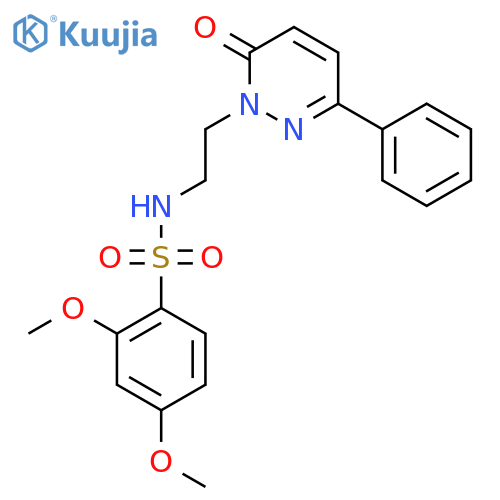 2,4-dimethoxy-N-2-(6-oxo-3-phenyl-1,6-dihydropyridazin-1-yl)ethylbenzene-1-sulfonamide structure
