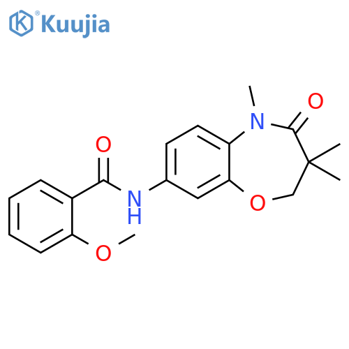 2-methoxy-N-(3,3,5-trimethyl-4-oxo-2,3,4,5-tetrahydro-1,5-benzoxazepin-8-yl)benzamide structure