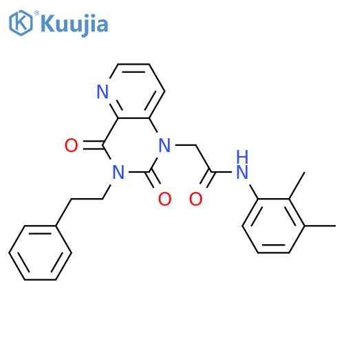 N-(2,3-dimethylphenyl)-2-2,4-dioxo-3-(2-phenylethyl)-1H,2H,3H,4H-pyrido3,2-dpyrimidin-1-ylacetamide structure