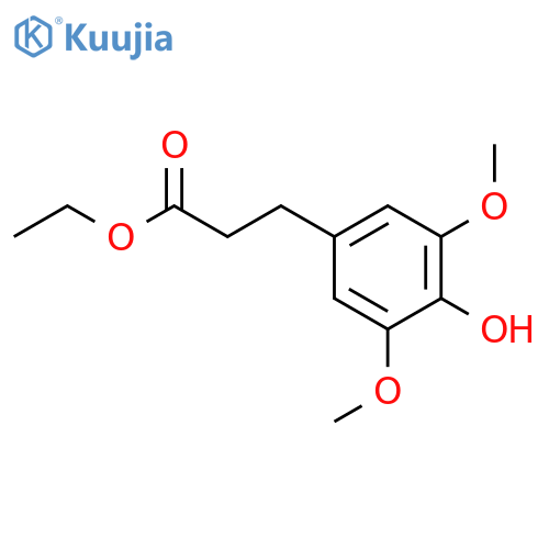 Benzenepropanoic acid,4-hydroxy-3,5-dimethoxy-, ethyl ester structure