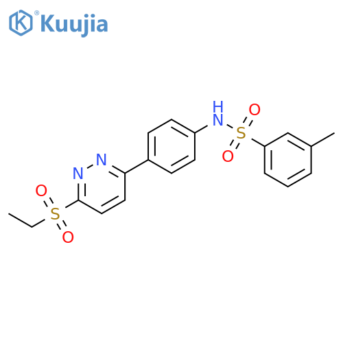 N-{4-6-(ethanesulfonyl)pyridazin-3-ylphenyl}-3-methylbenzene-1-sulfonamide structure