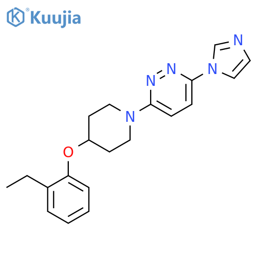 Pyridazine, 3-[4-(2-ethylphenoxy)-1-piperidinyl]-6-(1H-imidazol-1-yl)- structure