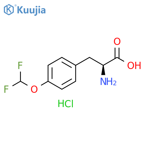 2-amino-3-4-(difluoromethoxy)phenylpropanoic acid hydrochloride structure