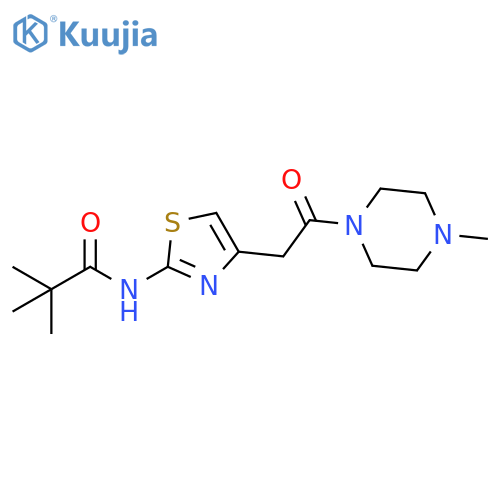 2,2-dimethyl-N-{4-2-(4-methylpiperazin-1-yl)-2-oxoethyl-1,3-thiazol-2-yl}propanamide structure