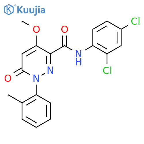 N-(2,4-dichlorophenyl)-4-methoxy-1-(2-methylphenyl)-6-oxo-1,6-dihydropyridazine-3-carboxamide structure
