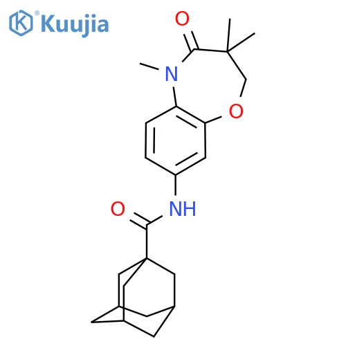 N-(3,3,5-trimethyl-4-oxo-2,3,4,5-tetrahydro-1,5-benzoxazepin-8-yl)adamantane-1-carboxamide structure