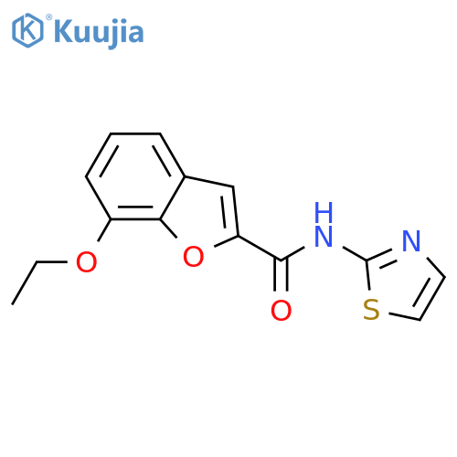 7-ethoxy-N-(1,3-thiazol-2-yl)-1-benzofuran-2-carboxamide structure