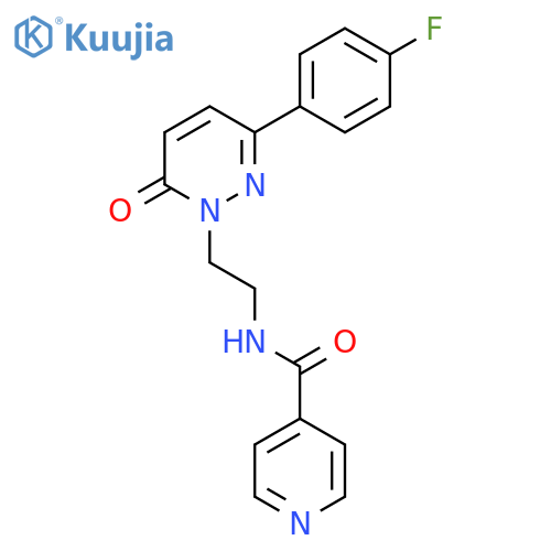 N-{2-3-(4-fluorophenyl)-6-oxo-1,6-dihydropyridazin-1-ylethyl}pyridine-4-carboxamide structure
