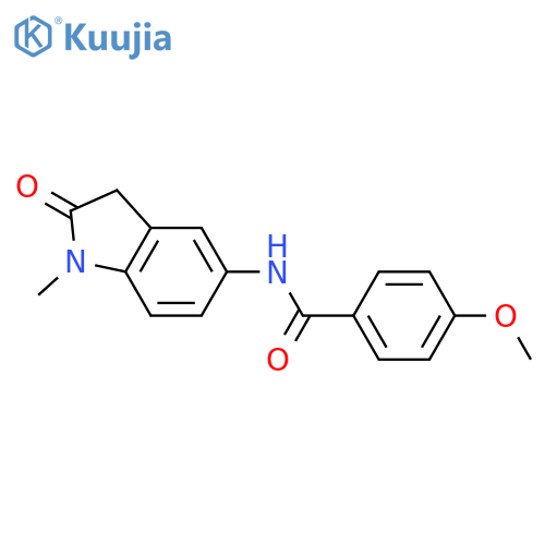 4-methoxy-N-(1-methyl-2-oxo-2,3-dihydro-1H-indol-5-yl)benzamide structure