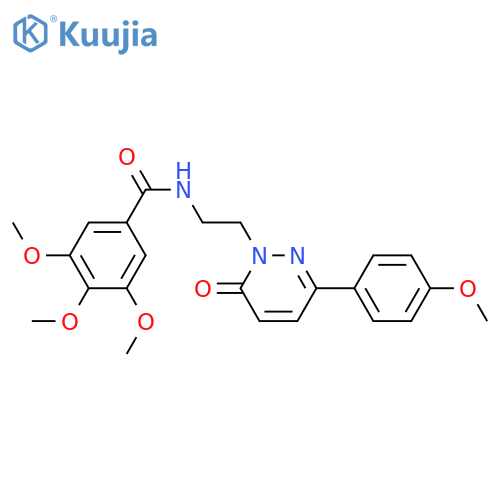 3,4,5-trimethoxy-N-{2-3-(4-methoxyphenyl)-6-oxo-1,6-dihydropyridazin-1-ylethyl}benzamide structure