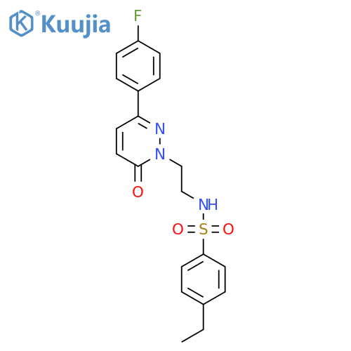 4-ethyl-N-{2-3-(4-fluorophenyl)-6-oxo-1,6-dihydropyridazin-1-ylethyl}benzene-1-sulfonamide structure