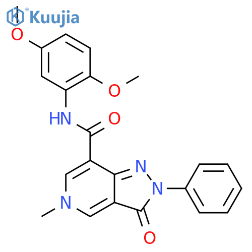 N-(2,5-dimethoxyphenyl)-5-methyl-3-oxo-2-phenyl-2H,3H,5H-pyrazolo4,3-cpyridine-7-carboxamide structure