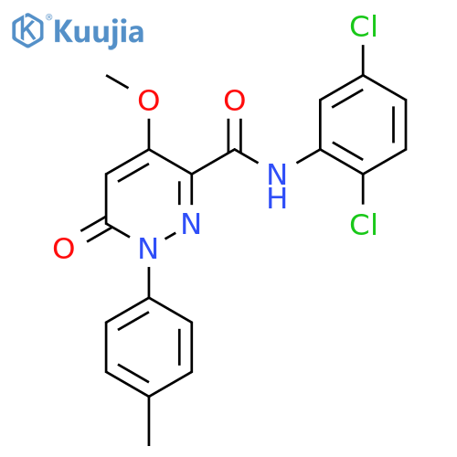 N-(2,5-dichlorophenyl)-4-methoxy-1-(4-methylphenyl)-6-oxo-1,6-dihydropyridazine-3-carboxamide structure