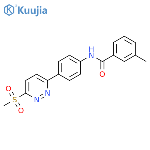 N-4-(6-methanesulfonylpyridazin-3-yl)phenyl-3-methylbenzamide structure