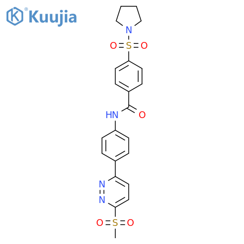 N-4-(6-methanesulfonylpyridazin-3-yl)phenyl-4-(pyrrolidine-1-sulfonyl)benzamide structure