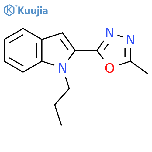 2-(5-methyl-1,3,4-oxadiazol-2-yl)-1-propyl-1H-indole structure