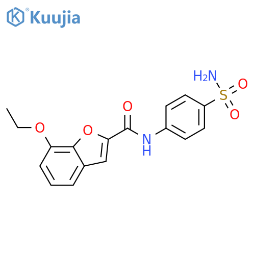7-ethoxy-N-(4-sulfamoylphenyl)-1-benzofuran-2-carboxamide structure