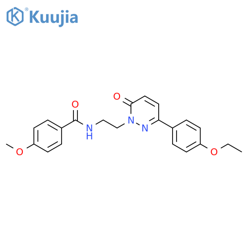 N-{2-3-(4-ethoxyphenyl)-6-oxo-1,6-dihydropyridazin-1-ylethyl}-4-methoxybenzamide structure