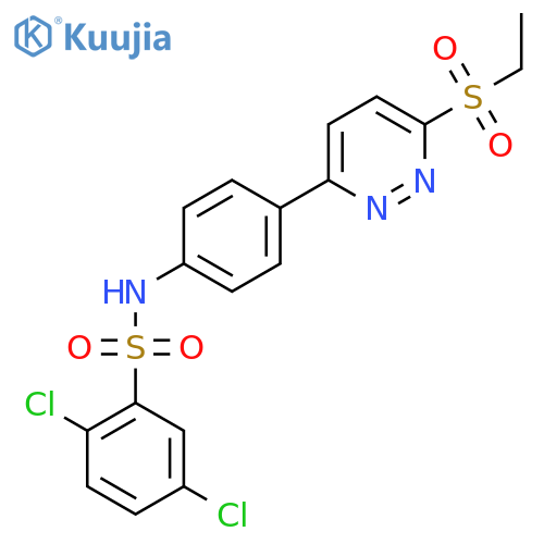 2,5-dichloro-N-{4-6-(ethanesulfonyl)pyridazin-3-ylphenyl}benzene-1-sulfonamide structure