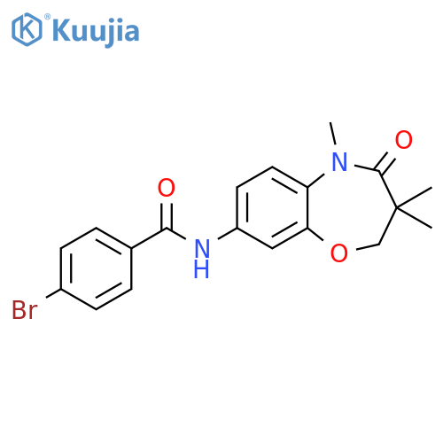 4-bromo-N-(3,3,5-trimethyl-4-oxo-2,3,4,5-tetrahydro-1,5-benzoxazepin-8-yl)benzamide structure